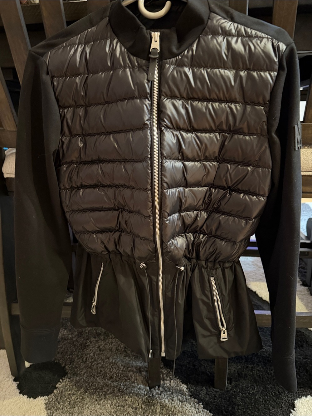 Mackage Black Quilted Drawstring Waist Puffer Jacket